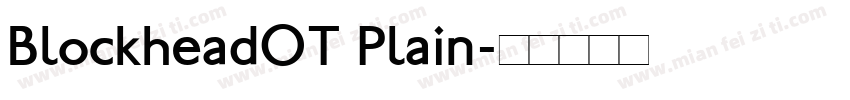 BlockheadOT Plain字体转换